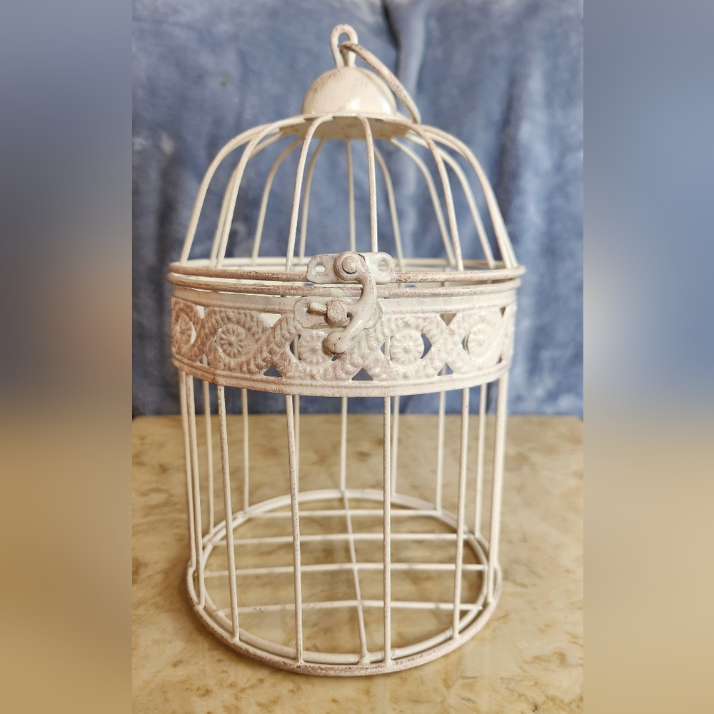 White Color Bird Cage Wedding Shower Card Holder 9”x 5.75” Wedding Decor